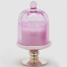 Vela Em suporte Rosa NORDIC WOOD 16cm